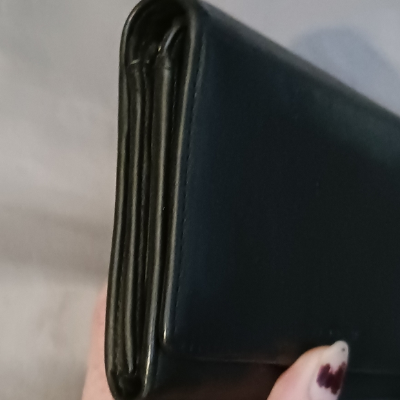 VINTAGE 80's COACH BLACK LEATHER WALLET - Picture 5 of 14
